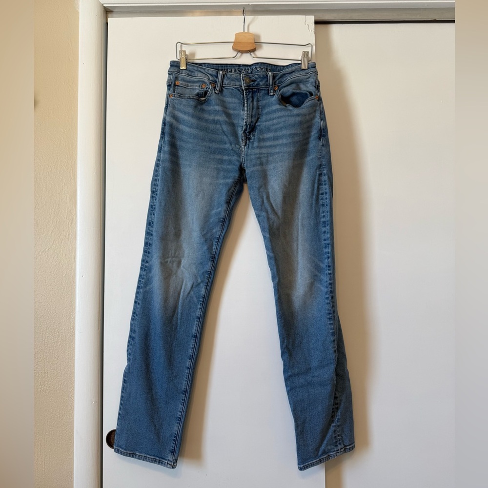 American Eagle Outfitters Light Blue Straight Leg Jeans